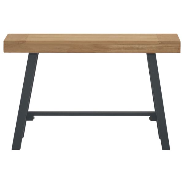vidaXL bænk 80 cm massivt teaktræ