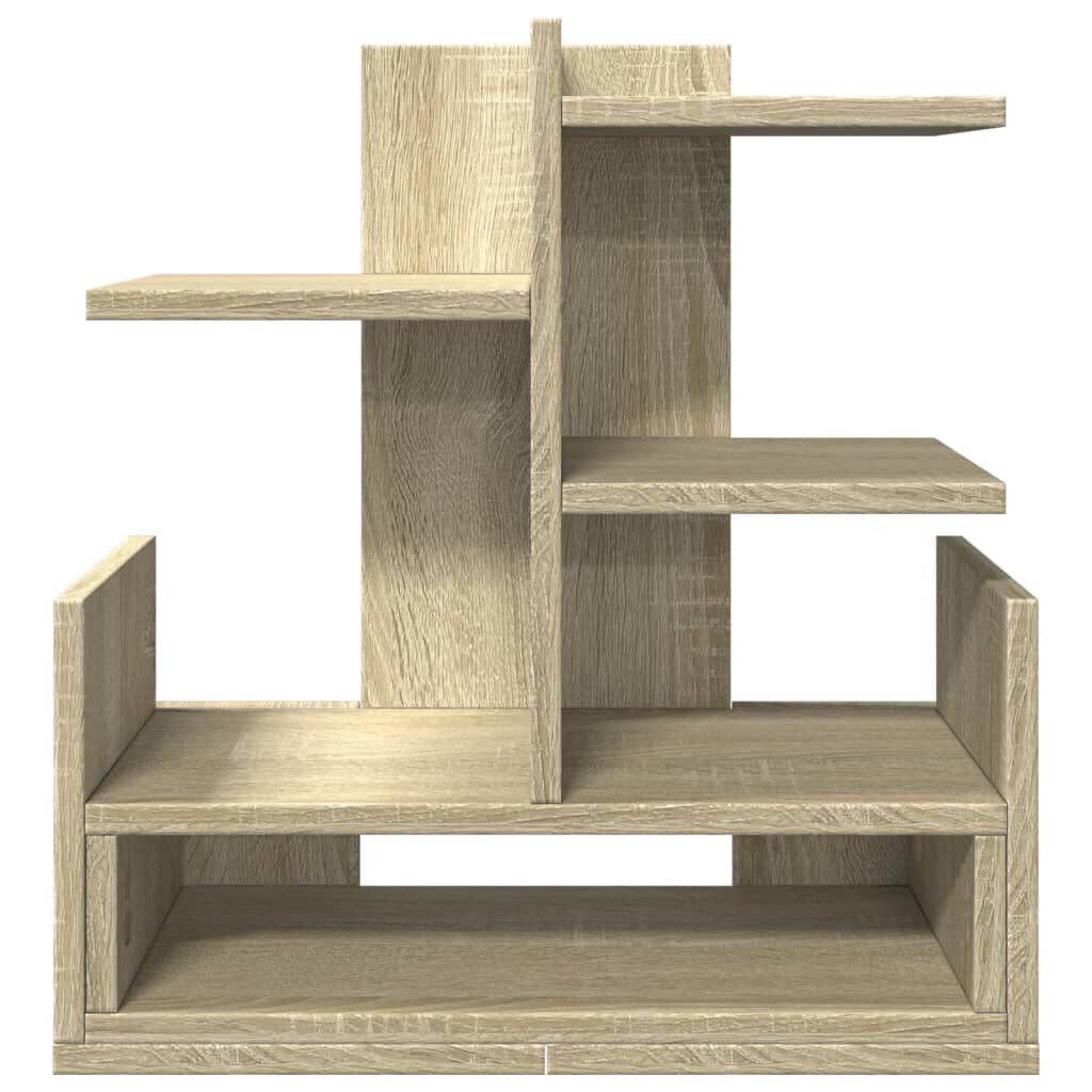 vidaXL hylde til skrivebord 49x20x52,5 cm konstrueret træ sonoma-eg