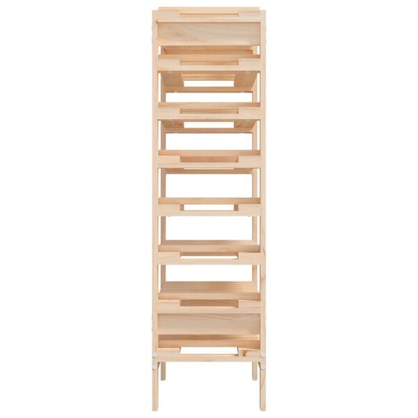 vidaXL vinreol 61,5x30x107,5 cm massivt fyrretræ