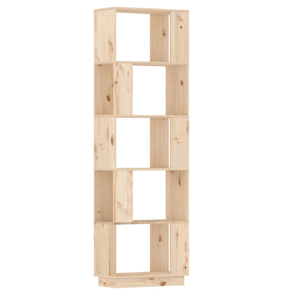 vidaXL bogreol/rumdeler 51x25x163,5 cm massivt fyrretræ