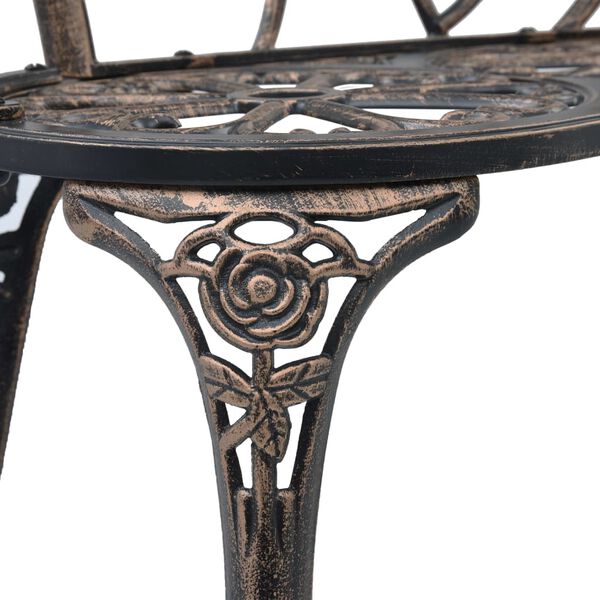 vidaXL bistrobænk 100 cm bronzestøbt aluminium