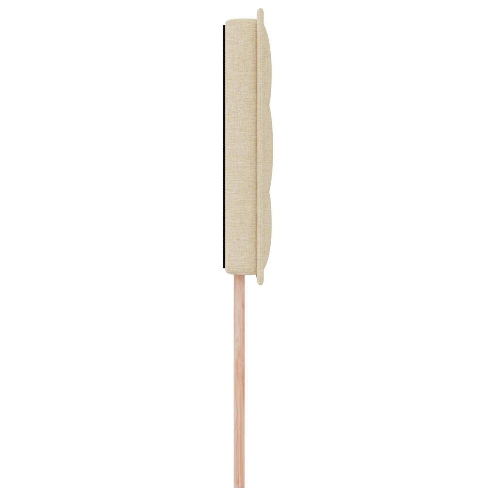 vidaXL Hovedgærde Linjedesign Creme 80 cm Stof