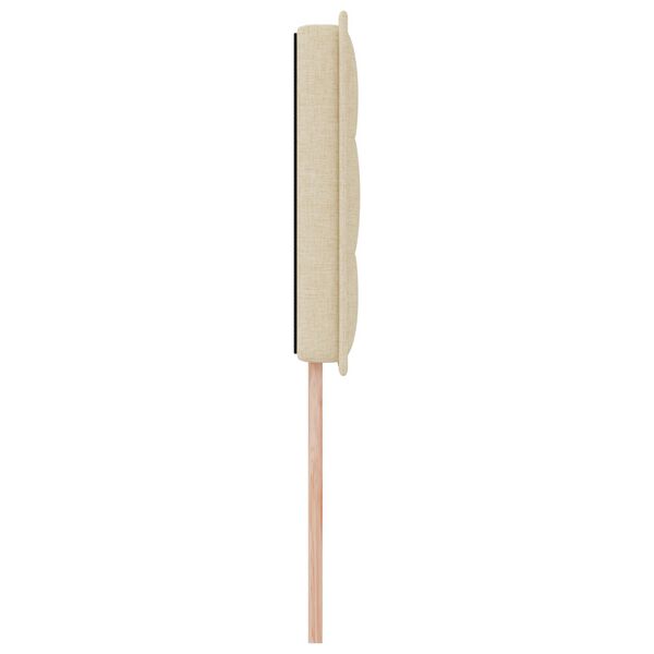 vidaXL Hovedgærde Linjedesign Creme 80 cm Stof