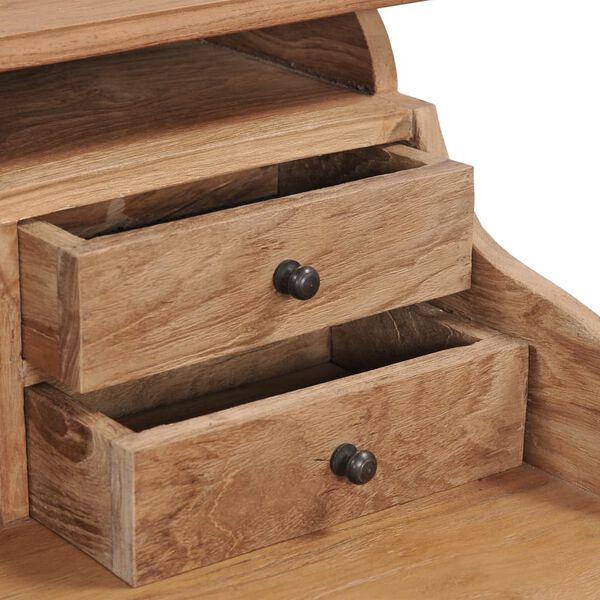 vidaXL skrivebord 90x50x100 cm massivt teaktræ