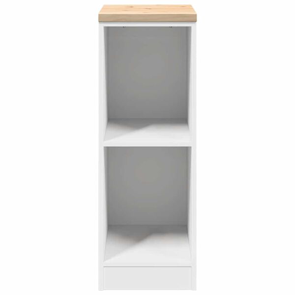 vidaXL Garageopbevaringsskab Hvid 30x51x85 cm Massivt træ Fyrretræ
