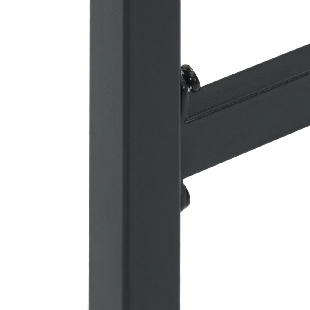vidaXL barstole 2 stk. 38x38x80 cm pulverlakeret stål sort