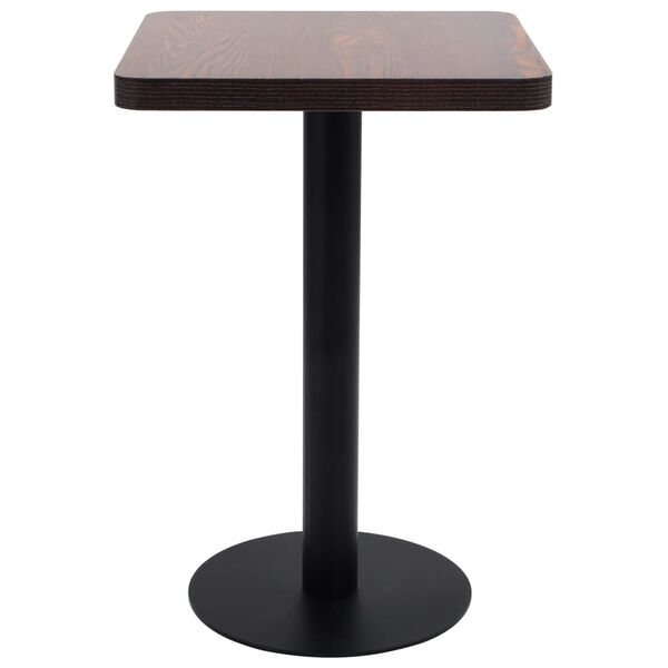 vidaXL bistrobord 50x50 cm MDF mørkebrun