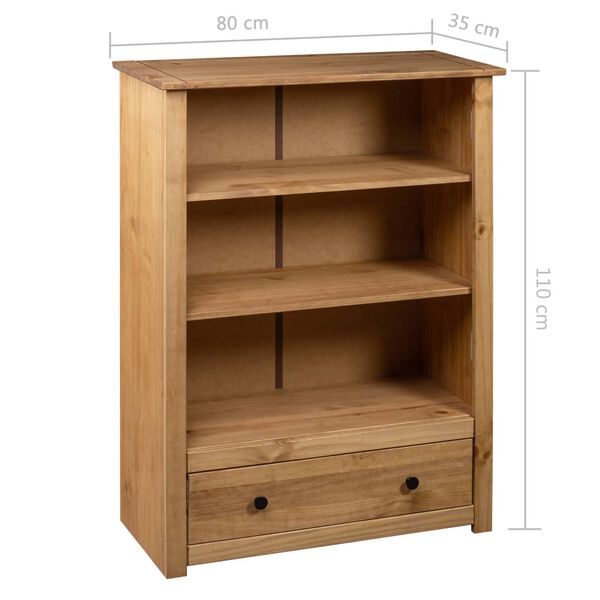 vidaXL bogreol 80 x 35 x 100 cm massivt fyrretræ Panama