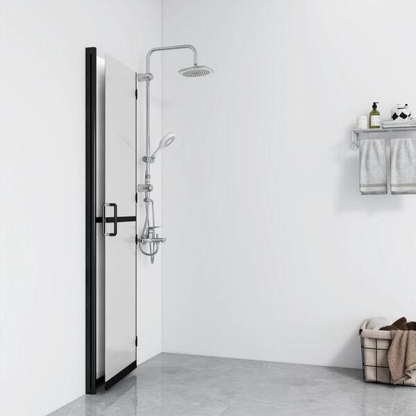 vidaXL foldbar brusevæg 80x190 cm matteret sikkerhedsglas