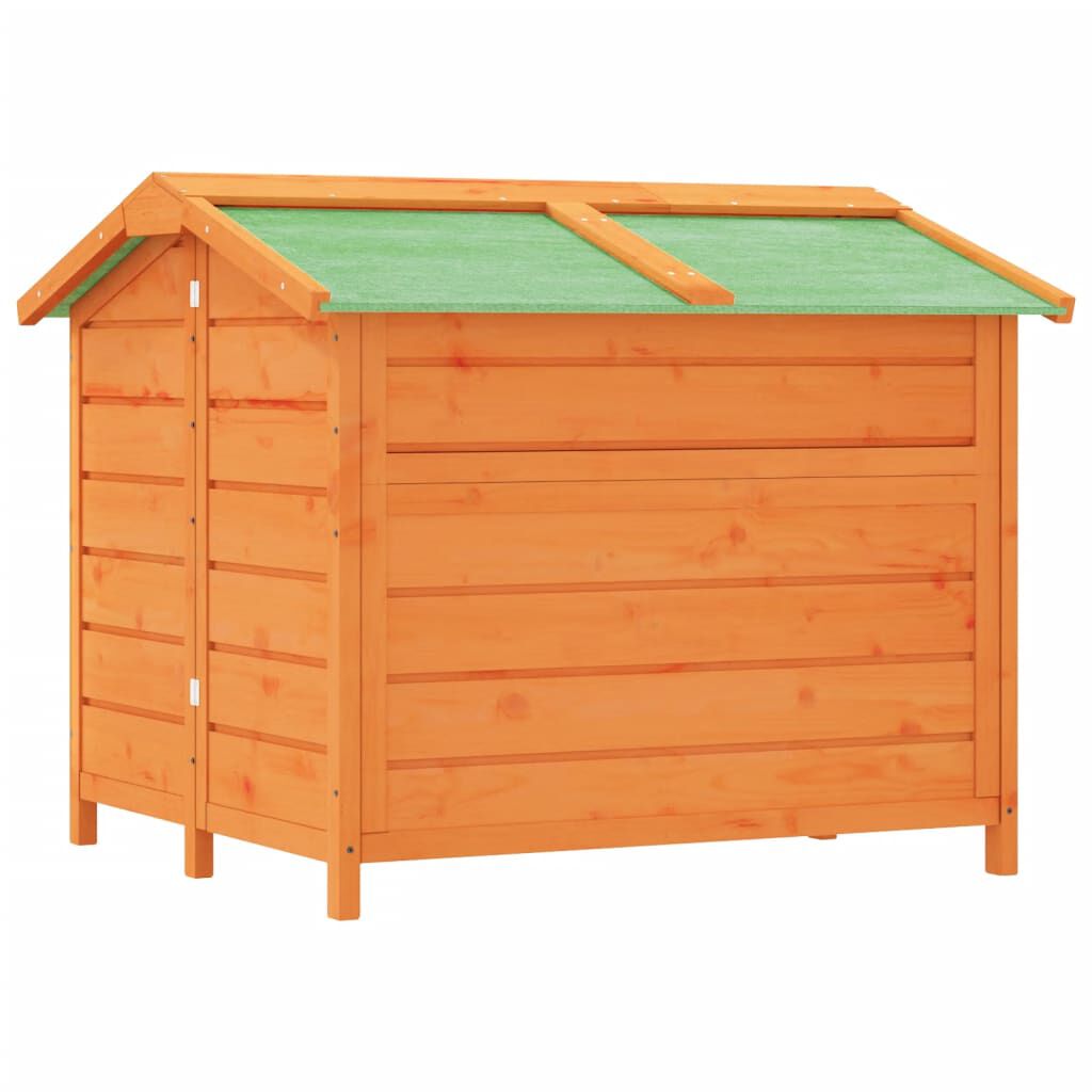 vidaXL hundehus 96x87x80,5 cm massivt fyrretræ brun