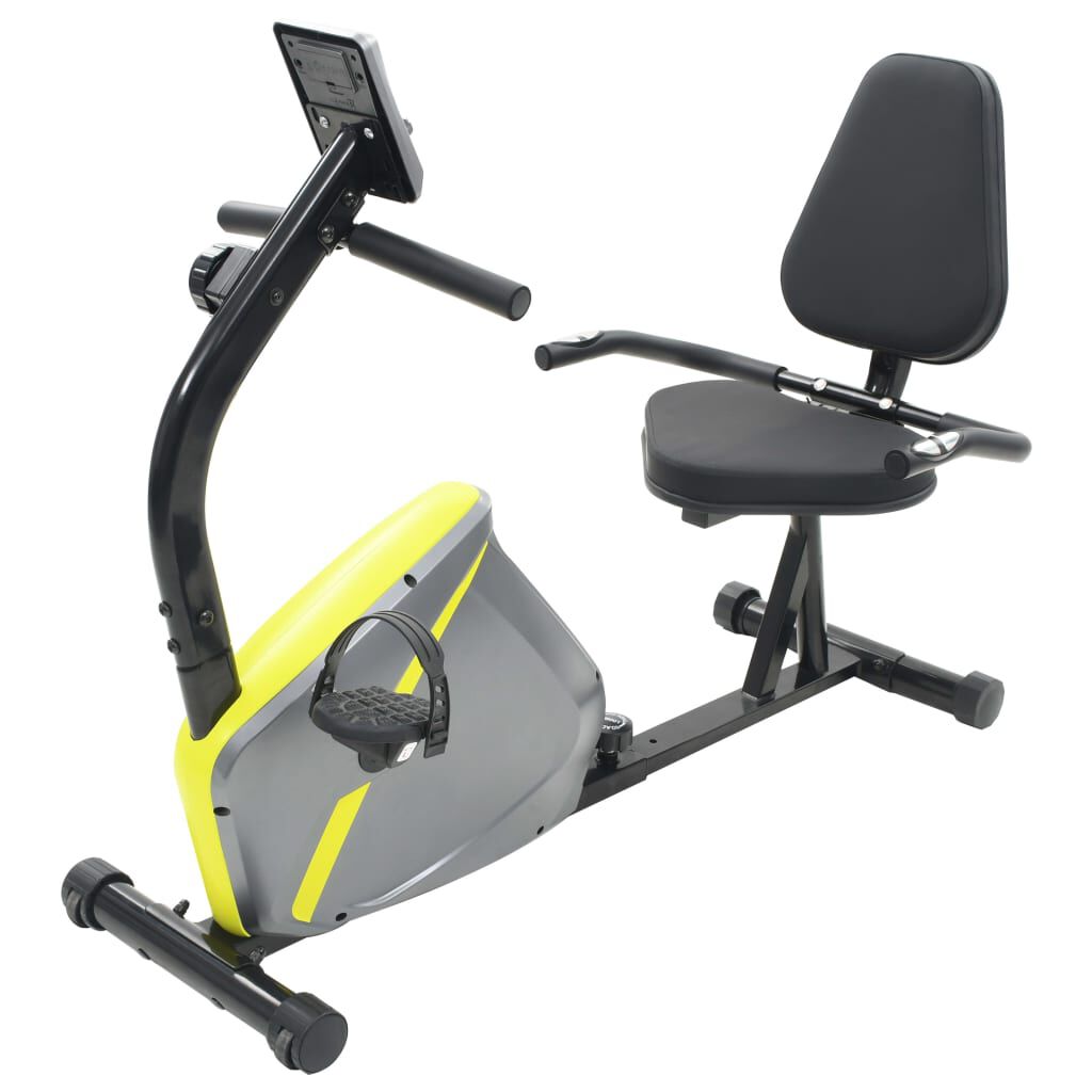 vidaXL magnetisk liggende motionscykel med pulsmåler