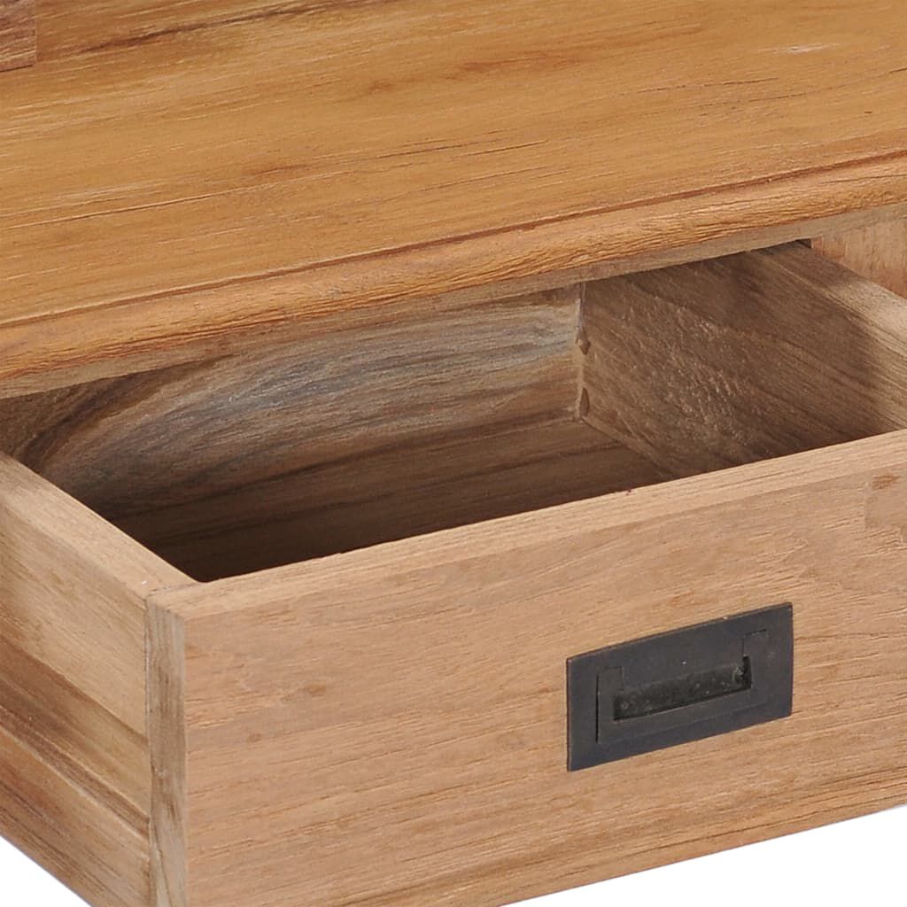 vidaXL skrivebord 90x50x100 cm massivt teaktræ