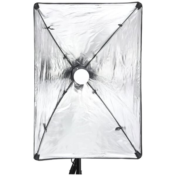 vidaXL fotostudiesæt med softboxlampe + baggrund og reflektor
