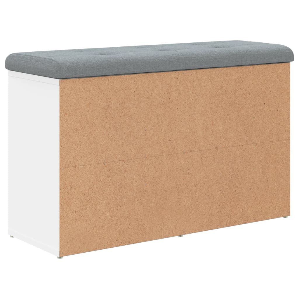 vidaXL skobænk 82x32x50 cm konstrueret træ hvid