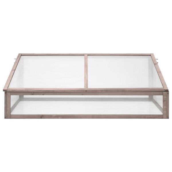 vidaXL drivhus 110x58,5x39 cm grantræ grå