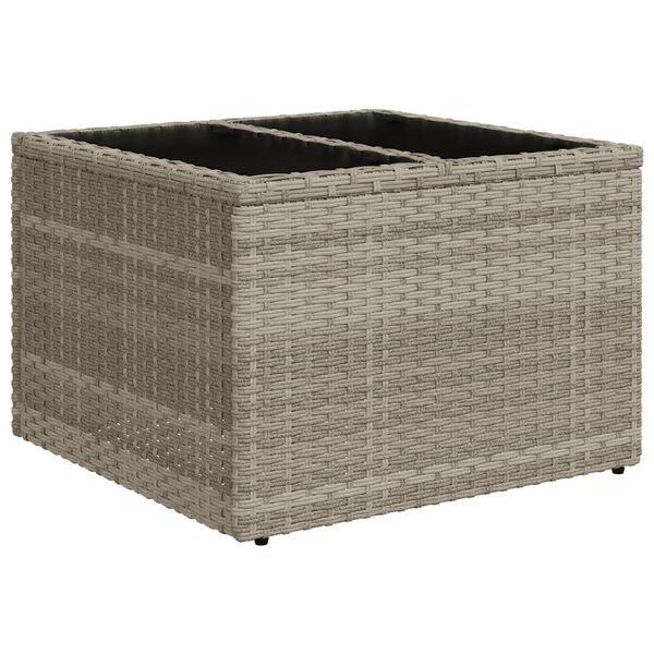 vidaXL 7-delt havemøbel sæt med puder lysegrå poly rattan&&vidaXL 2-personers havemøbel med puder grå poly rattan