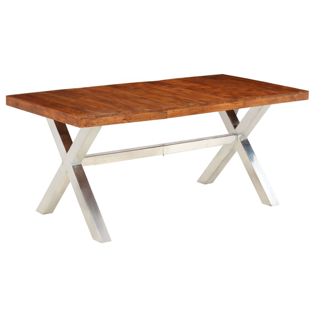 vidaXL spisebord 180x90x76 cm massivt træ