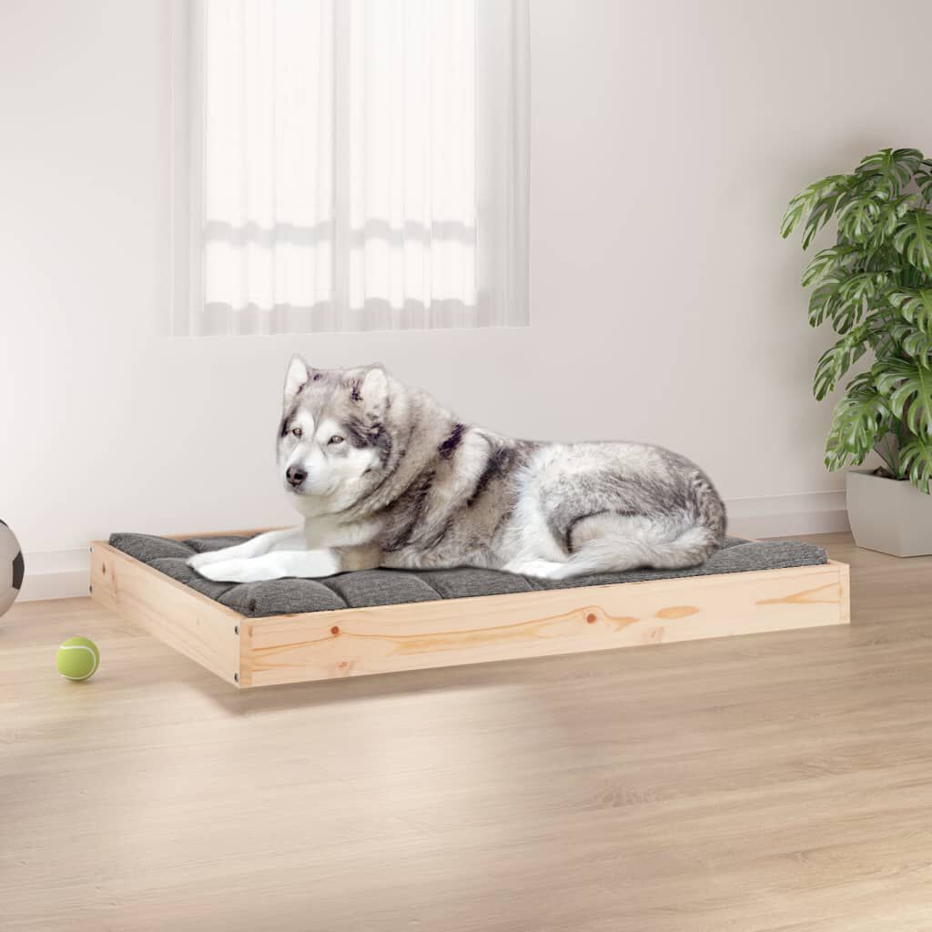vidaXL hundeseng 101,5x74x9 cm massivt fyrretræ