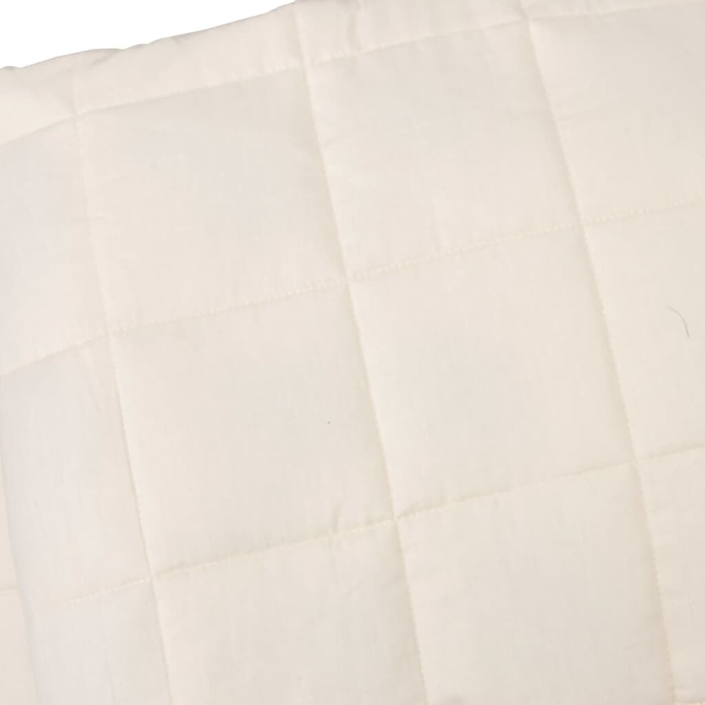 vidaXL tyngdetæppe 135x200 cm 6 kg stof lys cremefarve