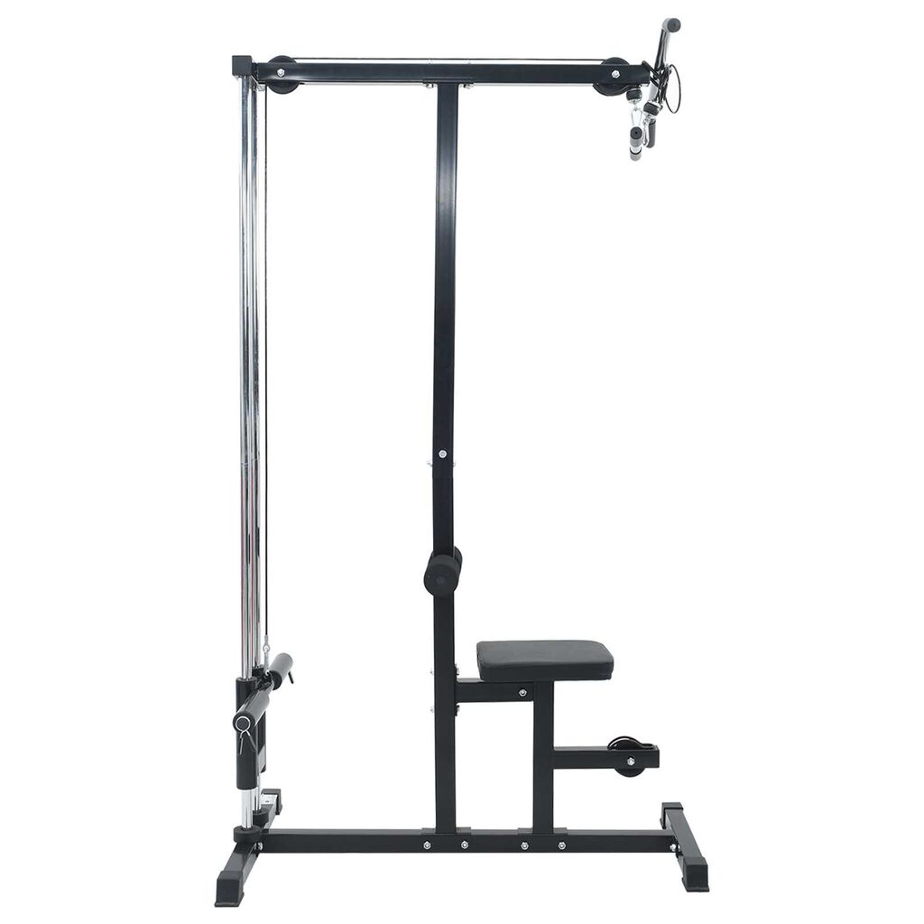 vidaXL Lat Pulldown Maskine med Justerbart Sæde 80 kg Belastning Stål