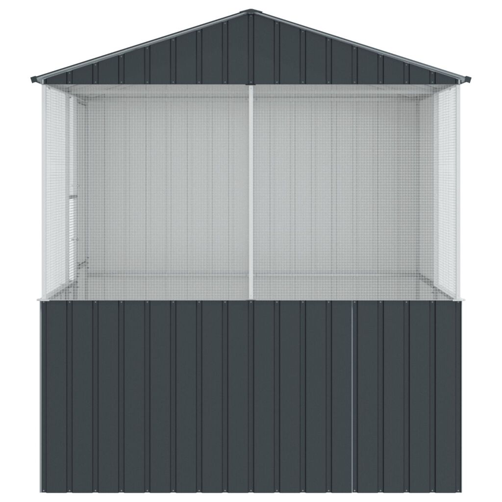 vidaXL Fuglebure Antracit 215x78x200 cm Galvaniseret Stål