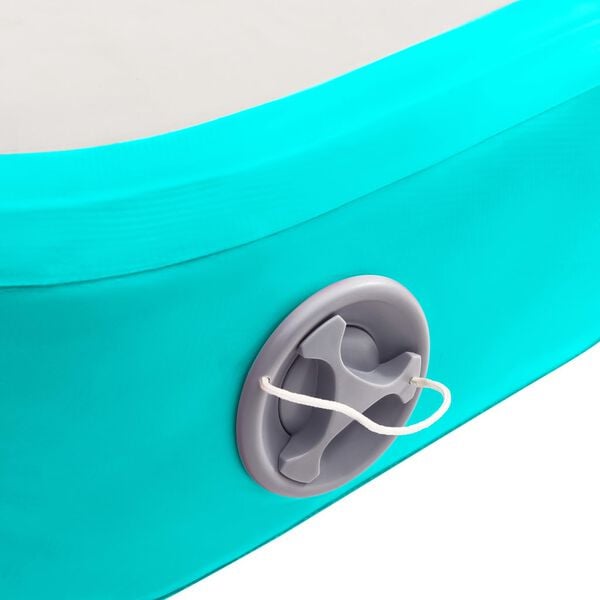 vidaXL oppustelig gymnastikmåtte med pumpe 60x100x10 cm PVC grøn