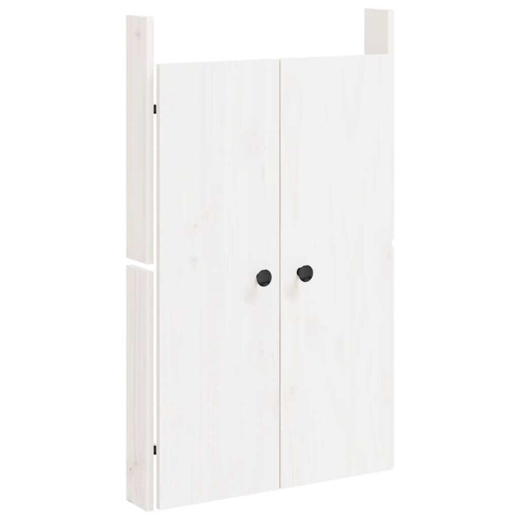 vidaXL låge til udendørs køkkenskab 50x9x82 cm massivt fyrretræ hvid