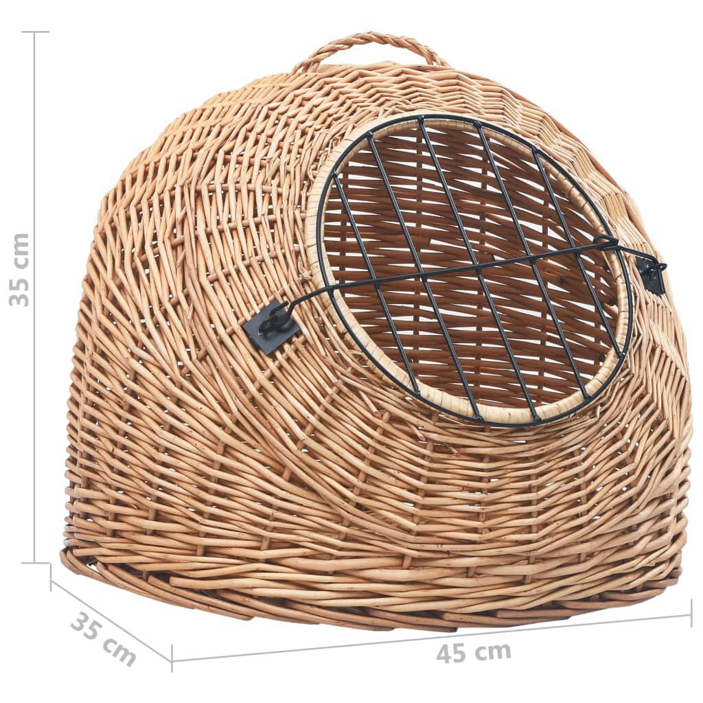 vidaXL kattetransport 45x35x35 cm naturpil