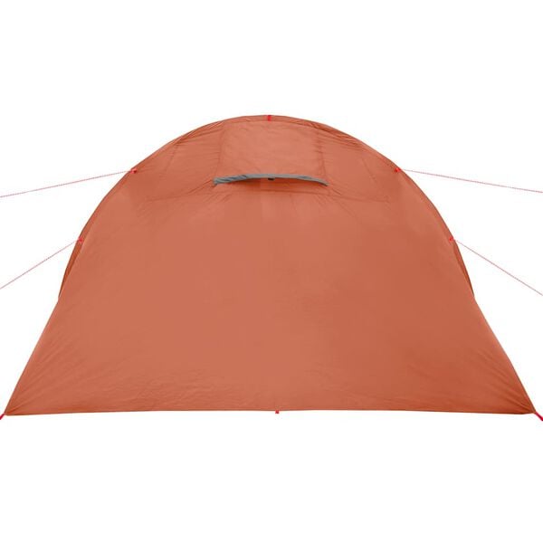 vidaXL 4-personers campingtelt vandtæt grå og orange
