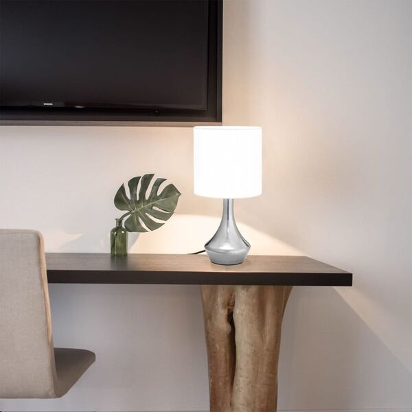 vidaXL bordlamper 2 stk. touch-knap E14 hvid