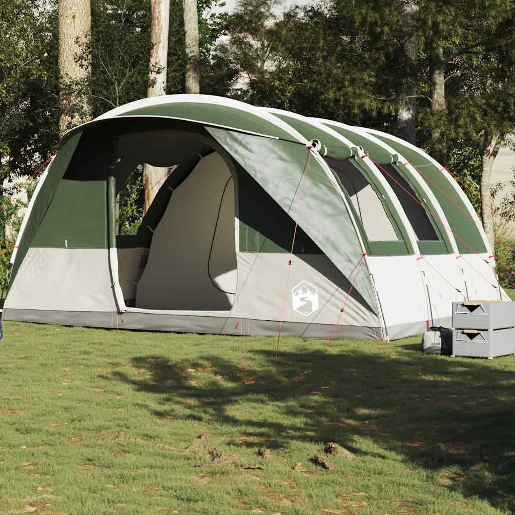 vidaXL 5-personers campingtelt vandtæt grøn
