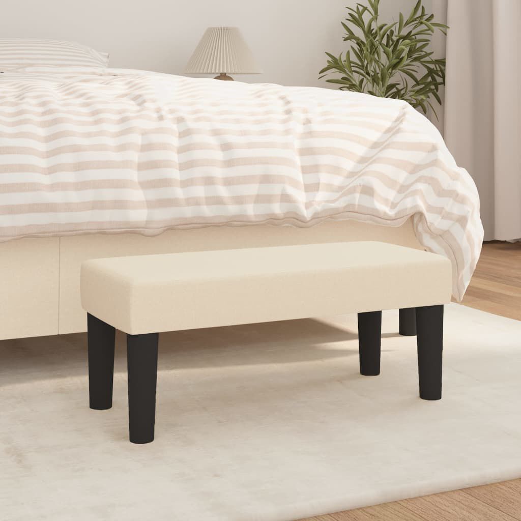 vidaXL bænk 70x30x30 cm stof cremefarvet