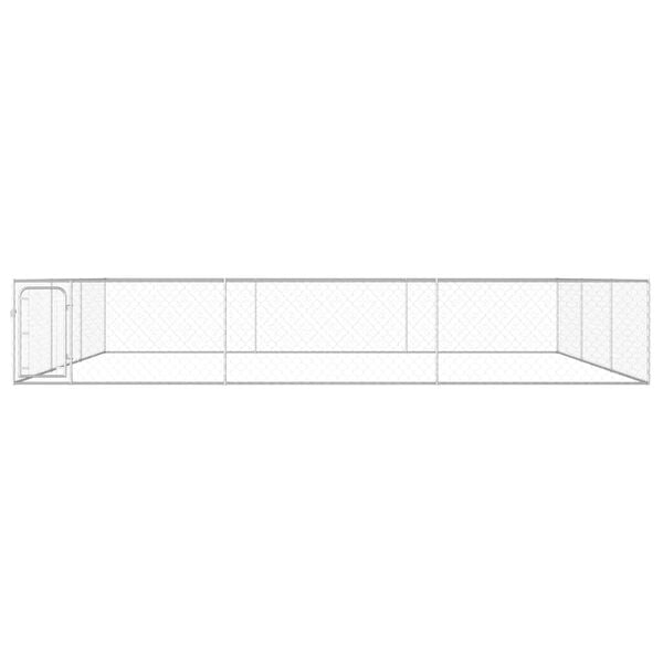vidaXL udendørs hundeløbegård 6 x 6 x 1 m galvaniseret stål