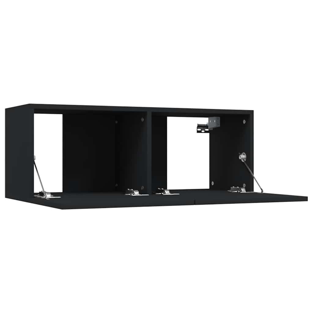 vidaXL tv-borde 2 stk. 80x30x30 cm konstrueret træ sort