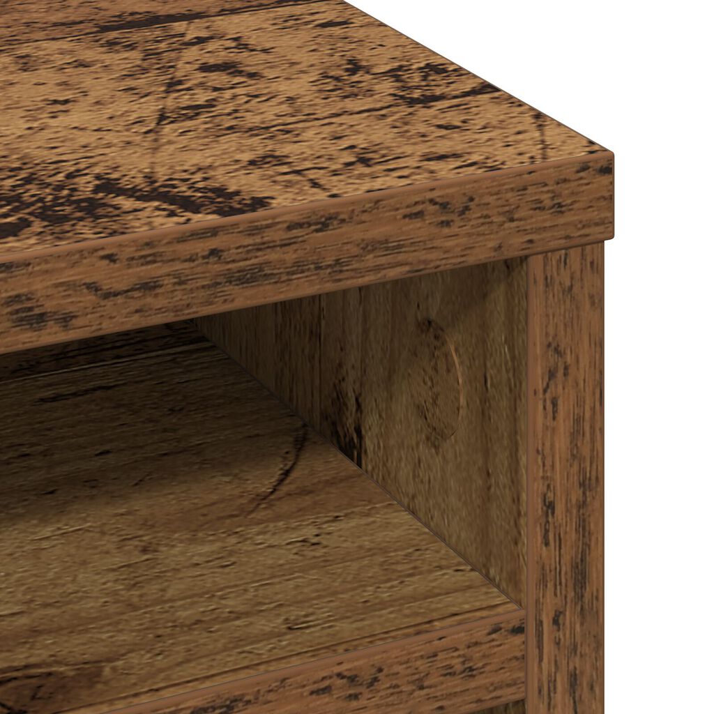vidaXL skrivebordsorganisator Gamle træ 36x26x29.5 cm Ingeniørtræ