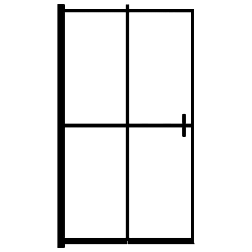 vidaXL foldbar brusekabine 80x140 cm sikkerhedsglas sort