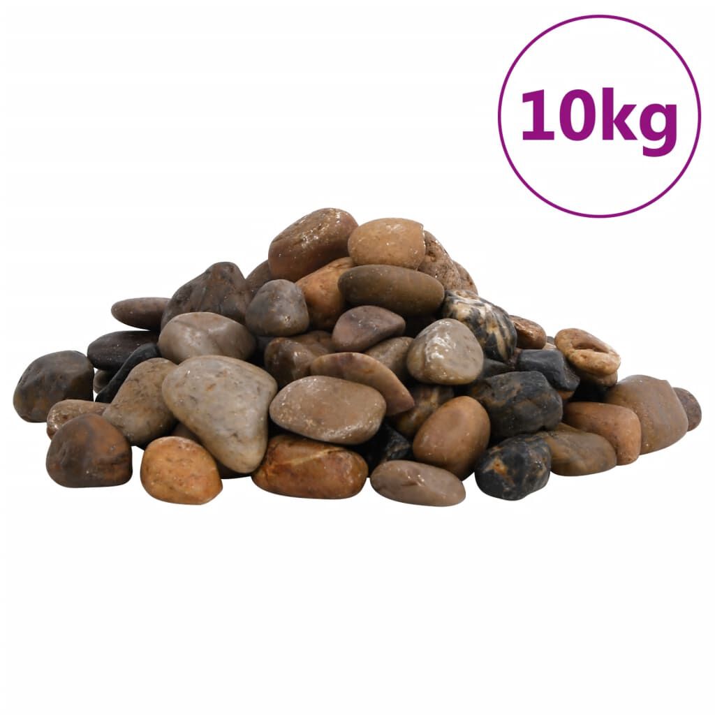 vidaXL polerede småsten 10 kg 2-5 cm flerfarvet