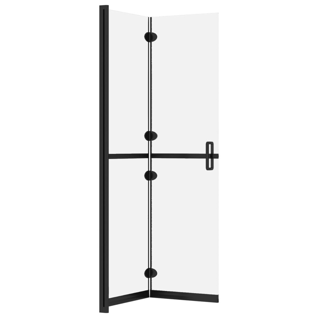 vidaXL foldbar brusevæg 80x190 cm matteret sikkerhedsglas
