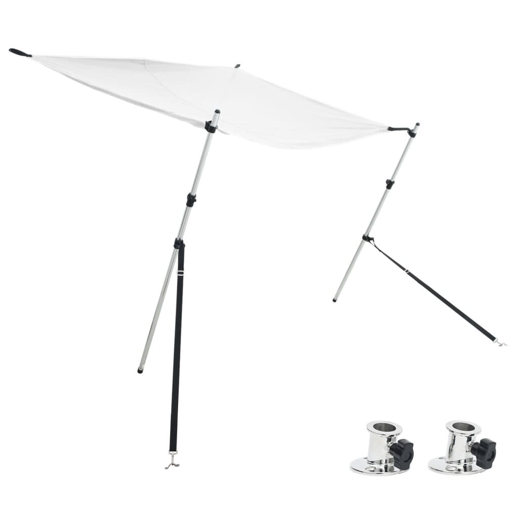 vidaXL T-sejl til båd 170x170x(113-182,5) cm forlængerdel hvid