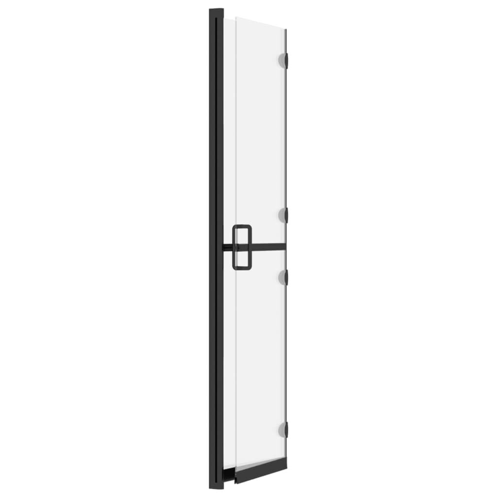 vidaXL foldbar brusevæg 80x190 cm matteret sikkerhedsglas