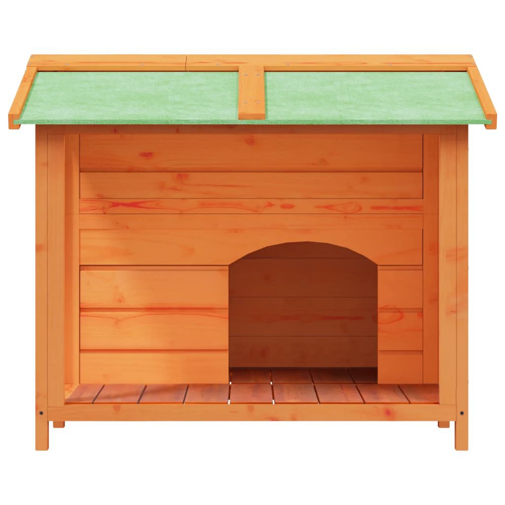 vidaXL hundehus 96x87x80,5 cm massivt fyrretræ brun