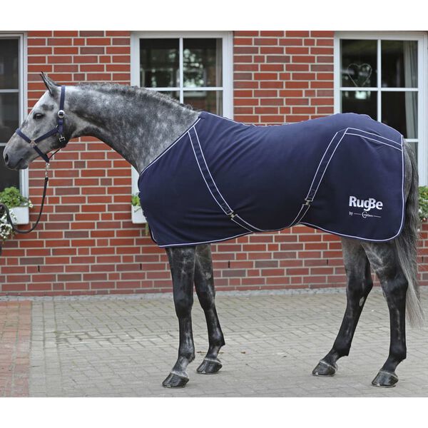 Covalliero fleecedækken til hest RugBe Classic 125 cm marineblå
