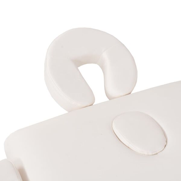 vidaXL sammenfoldeligt massagebord 3 zoner 10 cm tyk hynde hvid