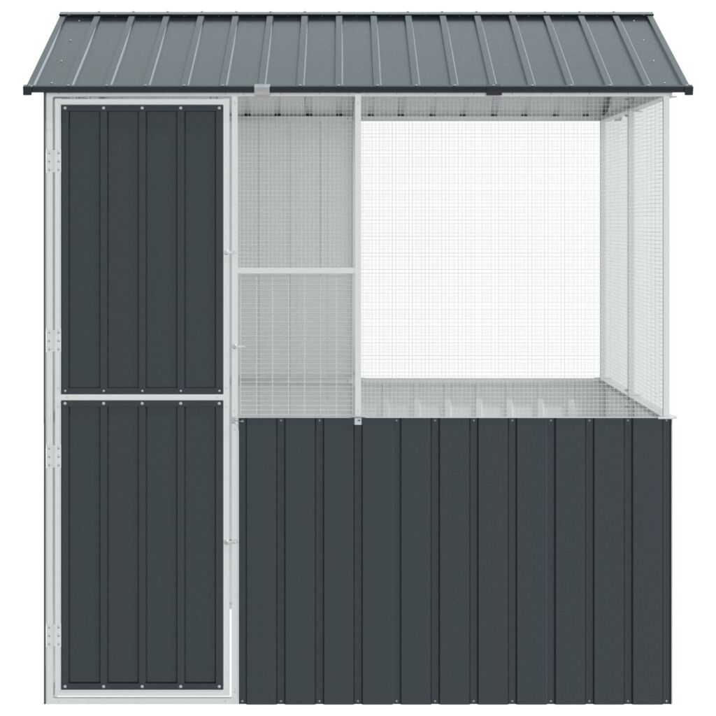 vidaXL Fuglebure Antracit 215x78x200 cm Galvaniseret Stål