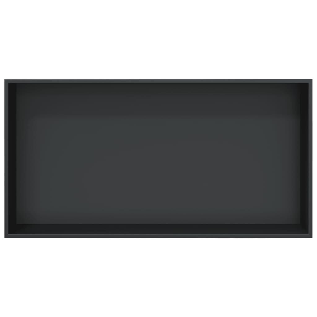 vidaXL brusehylde 62x32x9 cm rustfrit stil matsort