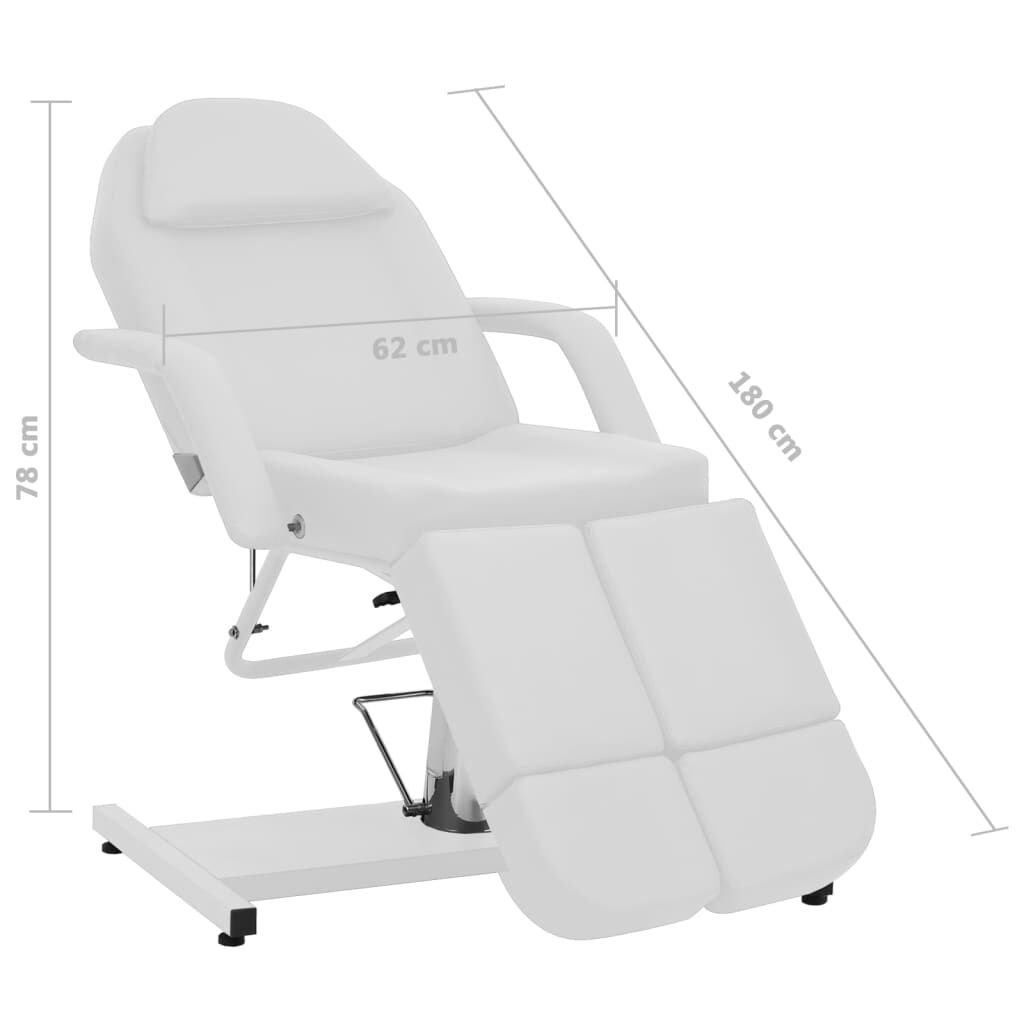 vidaXL behandlerbriks 180x62x78 cm kunstlæder hvid